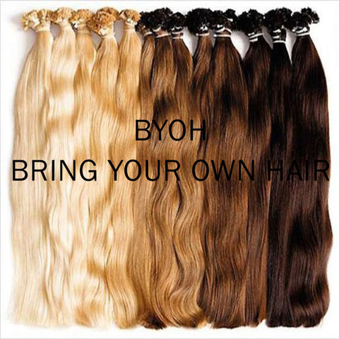 1 - BYOH - Texas ONLY - Bring Your Own Hair - Invisible Luxury Strand Extensions | PAYMENT PLAN
