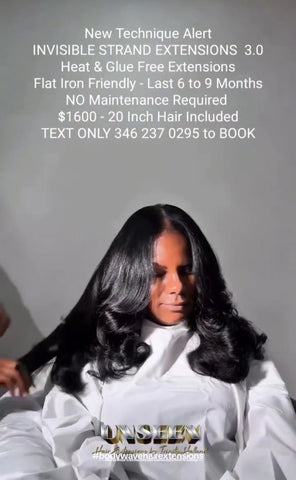 1 - 11A - Beyoncé Heat & Glue Free Invisible Strand Hair Extensions - AUGUST HOUSTON Special - Deposit $375
