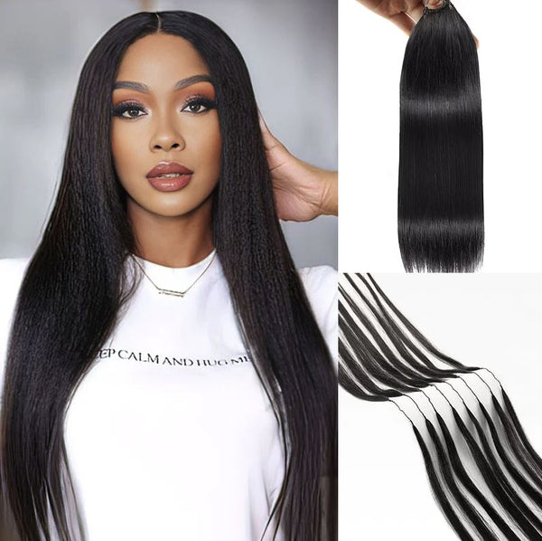 Straight - Feather Crochet Braid Human Hair Extension